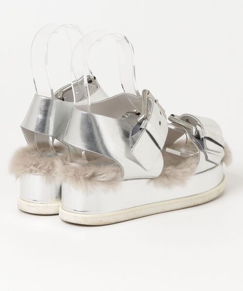 「maturely」 フラットサンダル 36 シルバー レディース_画像2