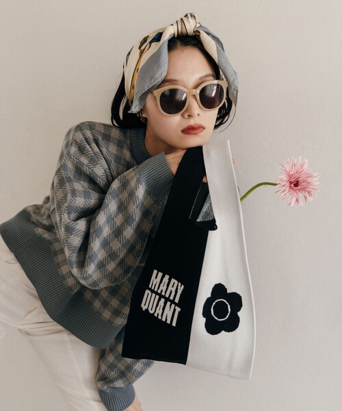 「PUBLUX」 ハンドバッグ「MARY QUANTコラボ」 フリ- ブラック レディース_画像4