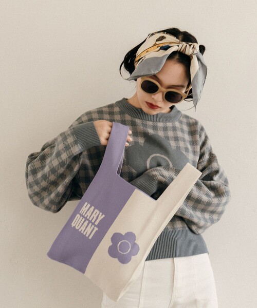 「PUBLUX」 ハンドバッグ「MARY QUANTコラボ」 フリ- ブラック レディース_画像5