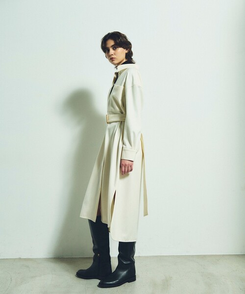 「GRACE CONTINENTAL」 シャツワンピース 36 ベージュ レディースの画像