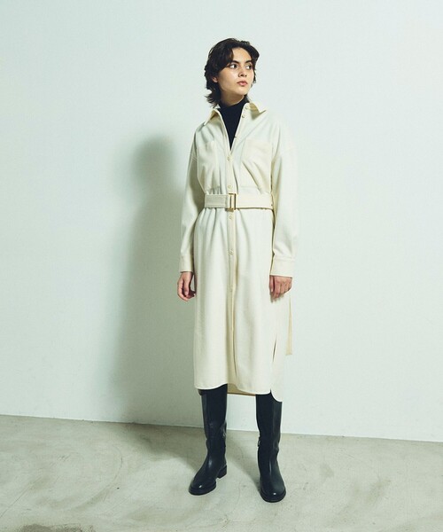 「GRACE CONTINENTAL」 シャツワンピース 36 ベージュ レディースの画像