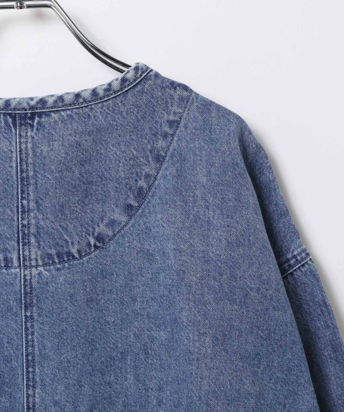 LEPSIM（レプシィム） ブラウス シャツ ノーカラーデニムシャツ 629900