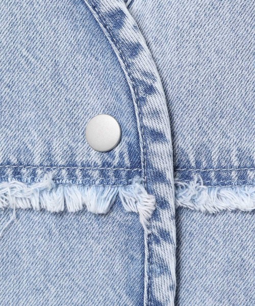 LEPSIM（レプシィム） ブラウス シャツ ノーカラーデニムシャツ 629900