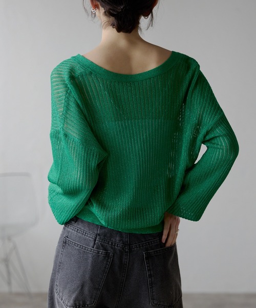 「each」 「ANDSEARCH」ニットカーディガン FREE ベージュ レディース_画像4