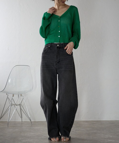 「each」 「ANDSEARCH」ニットカーディガン FREE ベージュ レディース_画像5