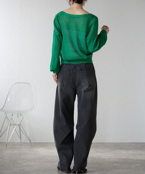 「each」 「ANDSEARCH」ニットカーディガン FREE ベージュ レディース_画像8