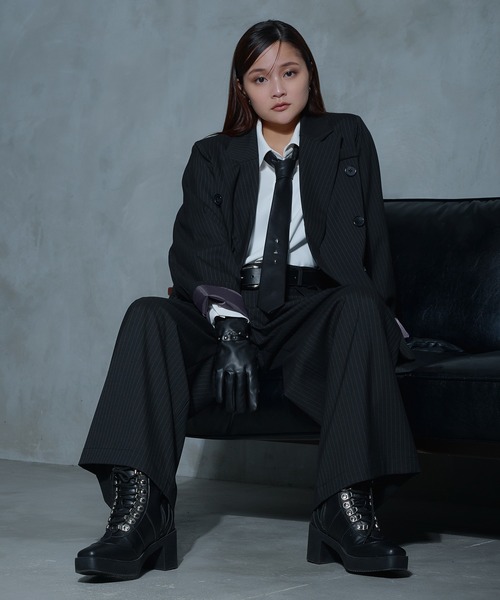 「Ellno Loset」 長袖シャツ SMALL ブラック メンズ_画像3