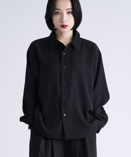 「Ellno Loset」 長袖シャツ SMALL ブラック メンズ_画像8