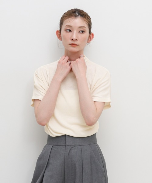 select MOCA（セレクトモカ） tシャツ 半袖 プチハイサイドドレープ