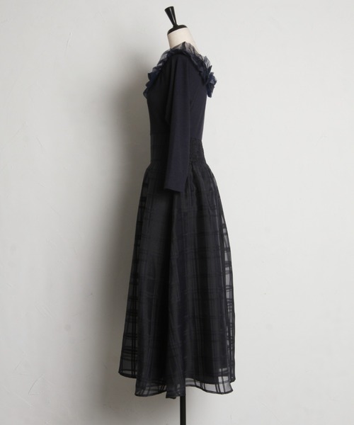 「tocco closet」 ドッキングワンピース M ネイビー レディース_画像5