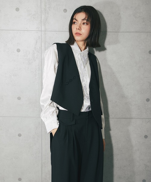 「SMILE ORCHID」 長袖シャツ M ホワイト レディース_画像4