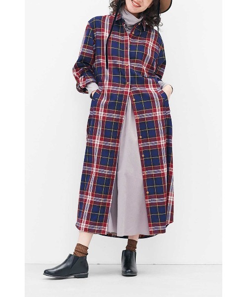 「Live in comfort」 長袖ワンピース M ブラック レディース_画像3