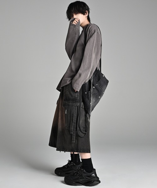 「ADRER」 カーゴパンツ X-SMALL ブラック メンズ_画像7