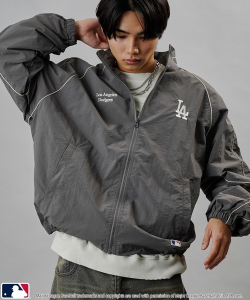 MLB ナイロンブルゾン MEDIUM グレー メンズ : ZOZOTOWN Yahoo!店