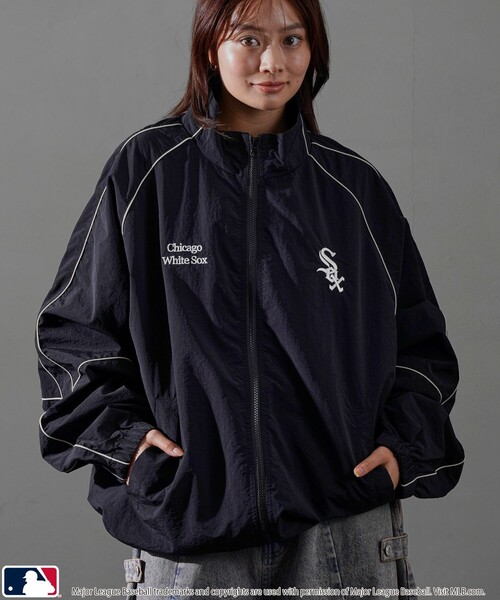 MLB ナイロンブルゾン MEDIUM グレー メンズ : ZOZOTOWN Yahoo!店