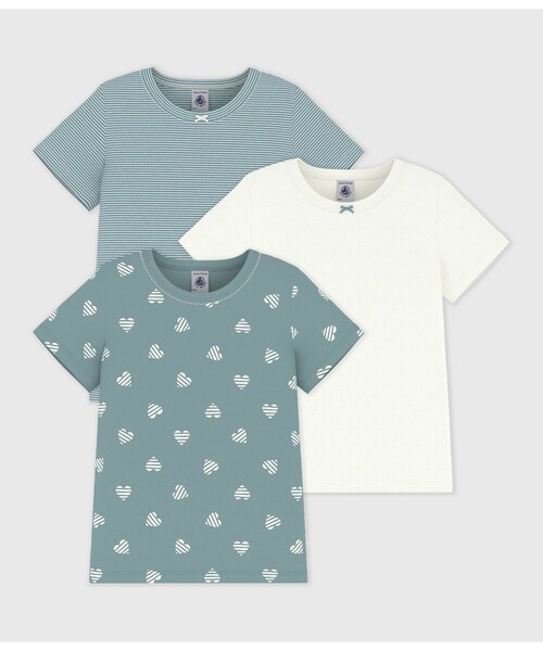 【5歳/110cm】プチバトー☆半袖Tシャツ3枚セット PETIT BATEAU（プチバトー） 肌着 プリント半袖Tシャツ3枚組 キッズ