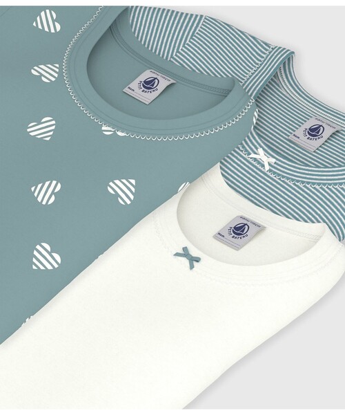 PETIT BATEAU（プチバトー） 肌着 プリント半袖Tシャツ3枚組 キッズ 