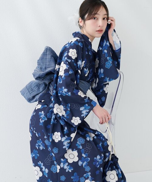 natural couture 浴衣 「MARY QUANTコラボ」セパレートスカート浴衣