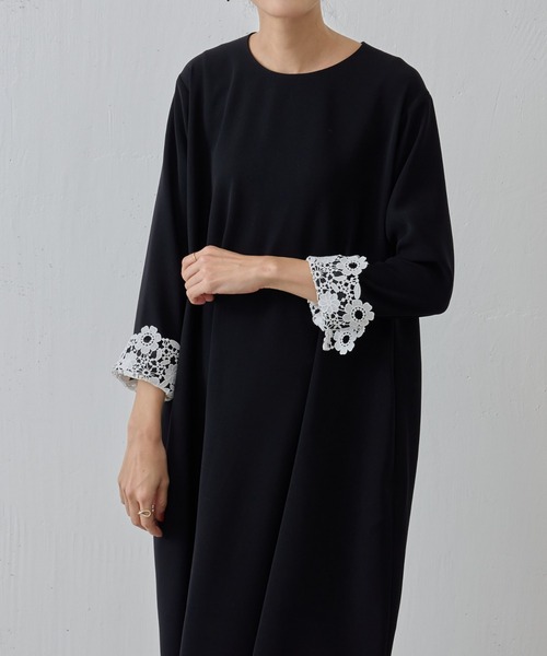 「BEARDSLEY」 長袖ワンピース フリー ブラック レディース