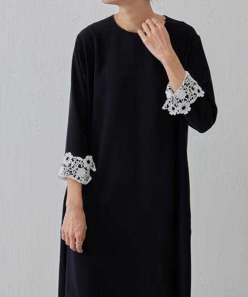 「BEARDSLEY」 長袖ワンピース フリー ブラック レディース