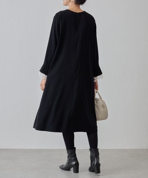 「BEARDSLEY」 長袖ワンピース フリー ブラック レディース
