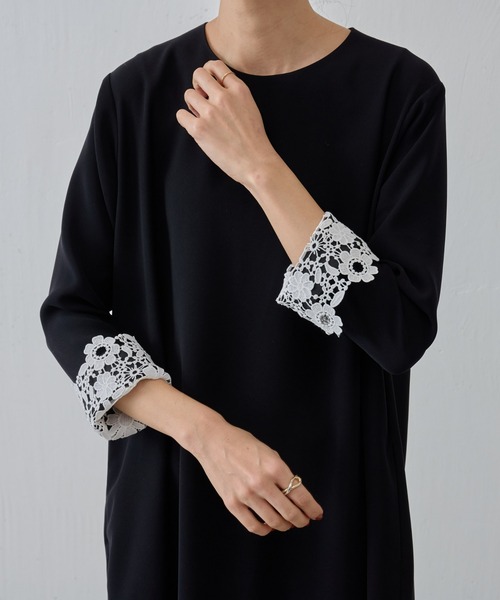 「BEARDSLEY」 長袖ワンピース フリー ブラック レディース