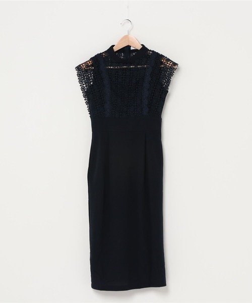 「Lace Ladies」 半袖ワンピース M グレー レディース_画像5