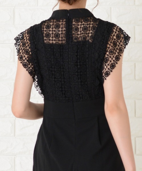 「Lace Ladies」 半袖ワンピース M グレー レディース_画像9