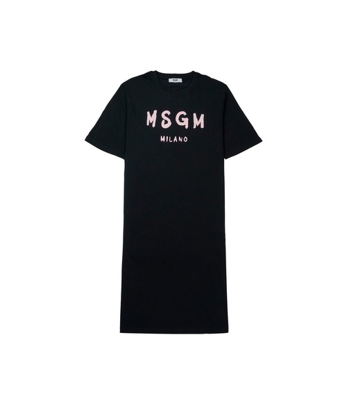 MSGM KIDS ワンピース ブラッシュロゴ Tシャツワンピース キッズ 子供 