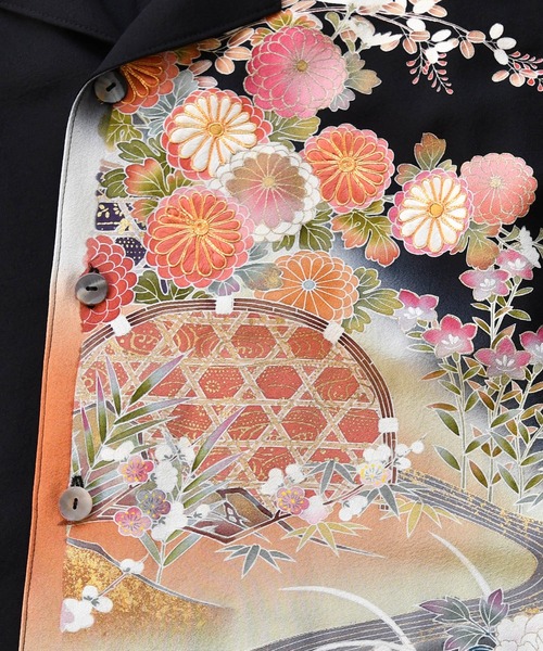 ブラウス シャツ 着物リメイク maison utatane シャツ/ブラウス 桃の深閑 レディース メンズの画像