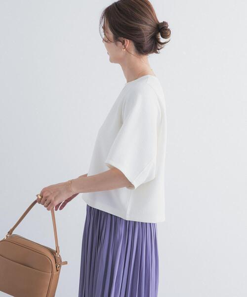 tシャツ 袖ボリュームクロップドプルオーバー レディースの画像