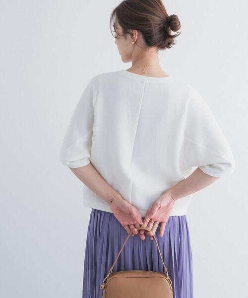 tシャツ 袖ボリュームクロップドプルオーバー レディースの画像