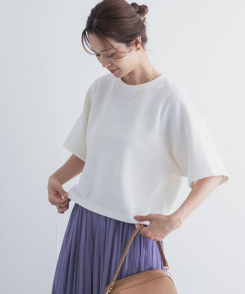 tシャツ 袖ボリュームクロップドプルオーバー レディースの画像