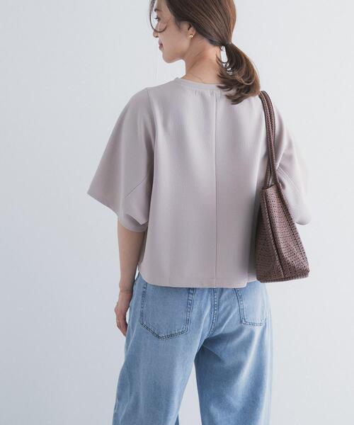 tシャツ 袖ボリュームクロップドプルオーバー レディースの画像