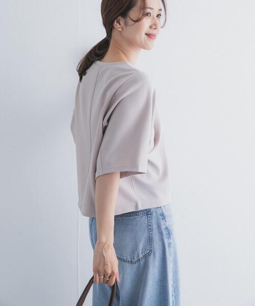 tシャツ 袖ボリュームクロップドプルオーバー レディースの画像