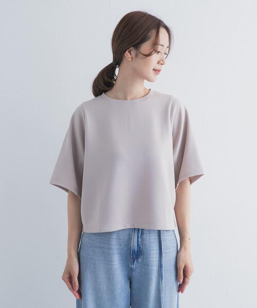 tシャツ 袖ボリュームクロップドプルオーバー レディースの画像