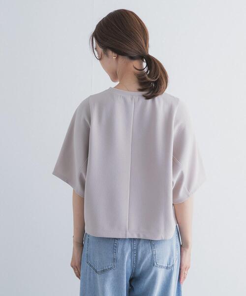 tシャツ 袖ボリュームクロップドプルオーバー レディースの画像