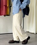 パンツ 麻混イージーパンツ レディースの詳細画像1