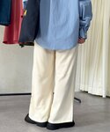 パンツ 麻混イージーパンツ レディースの詳細画像2