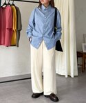 パンツ 麻混イージーパンツ レディースの詳細画像5