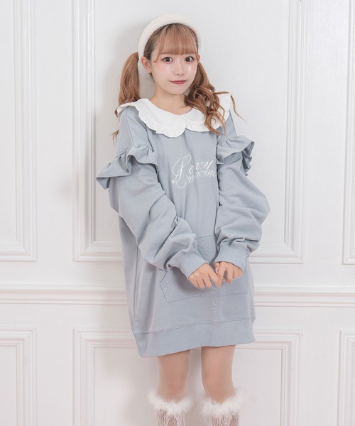 「Honey Cinnamon」 長袖ワンピース FREE グレー レディース_画像5