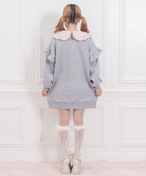 「Honey Cinnamon」 長袖ワンピース FREE グレー レディース_画像9