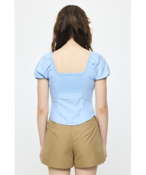 MOUSSY（マウジー） リネンシャツ ブラウス シャツ 半袖 