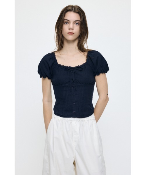 MOUSSY（マウジー） リネンシャツ ブラウス シャツ 半袖