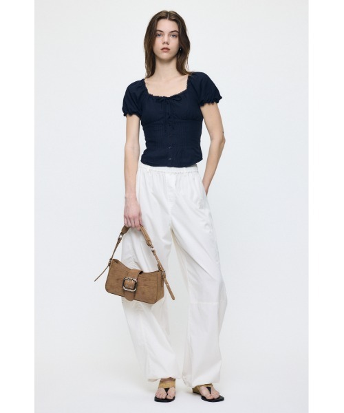 MOUSSY（マウジー） リネンシャツ ブラウス シャツ 半袖