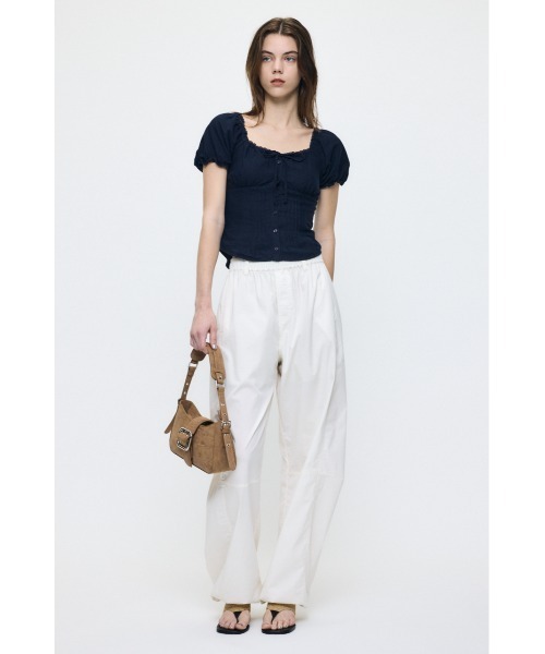 MOUSSY（マウジー） リネンシャツ ブラウス シャツ 半袖