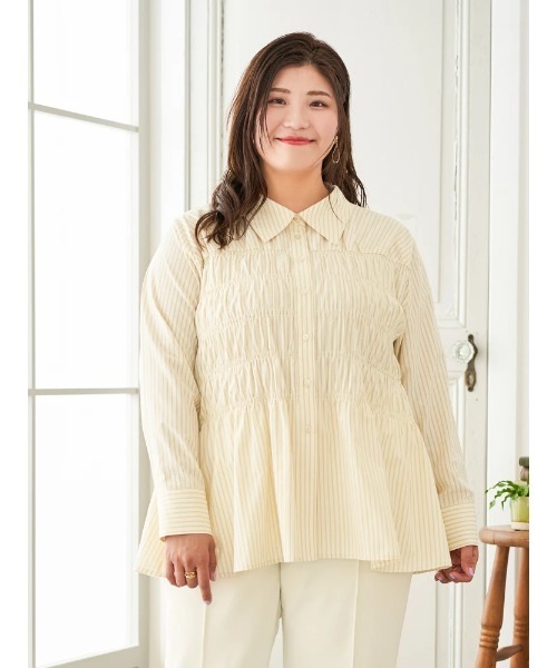 「Re-J&SUPURE」 長袖シャツ - イエロー レディース_画像4