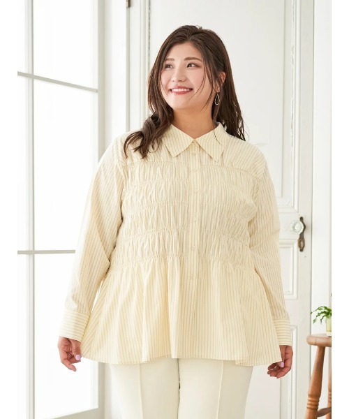 「Re-J&SUPURE」 長袖シャツ - イエロー レディース_画像5