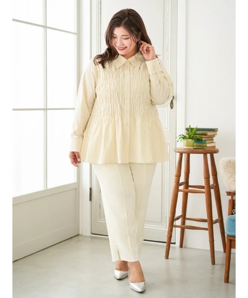 「Re-J&SUPURE」 長袖シャツ - イエロー レディース_画像8