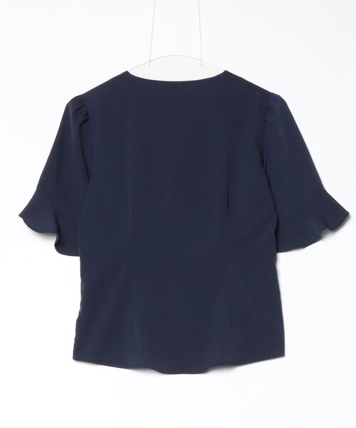 「31 Sons de mode」 半袖ブラウス 36 ネイビー レディース_画像2